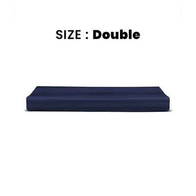 ths eternal stripes double cotton flat bed sheet navy blue