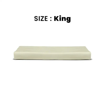 ths giza cotton king flat bed sheet silver green