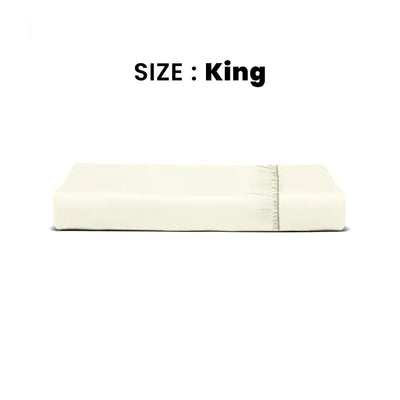 ths giza cotton king fitted bed sheet ivory