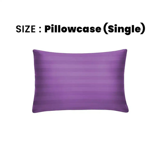 ths eternal stripes single cotton pillowcase purple