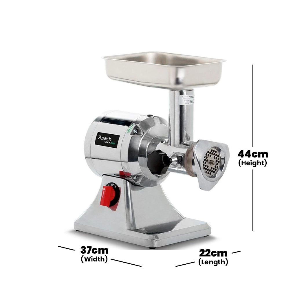 Apach Cook Line Stainless Steel Meat Mincer , ATS12 1PH, 0.75KW