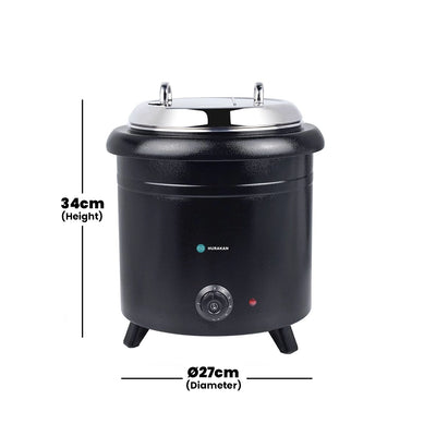 Hurakan Hkn-Fwp Enameled Steel Electrical Soup Kettle, Volume 13 Ltr, 0.4 kW