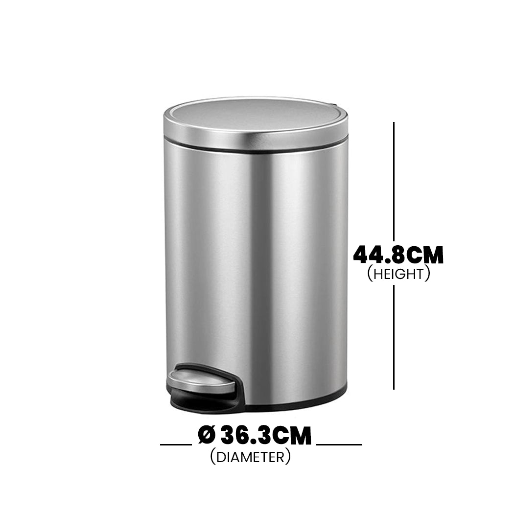 THS Stainless Steel with Pedal Bin , 20 Ltr, 2 pcs