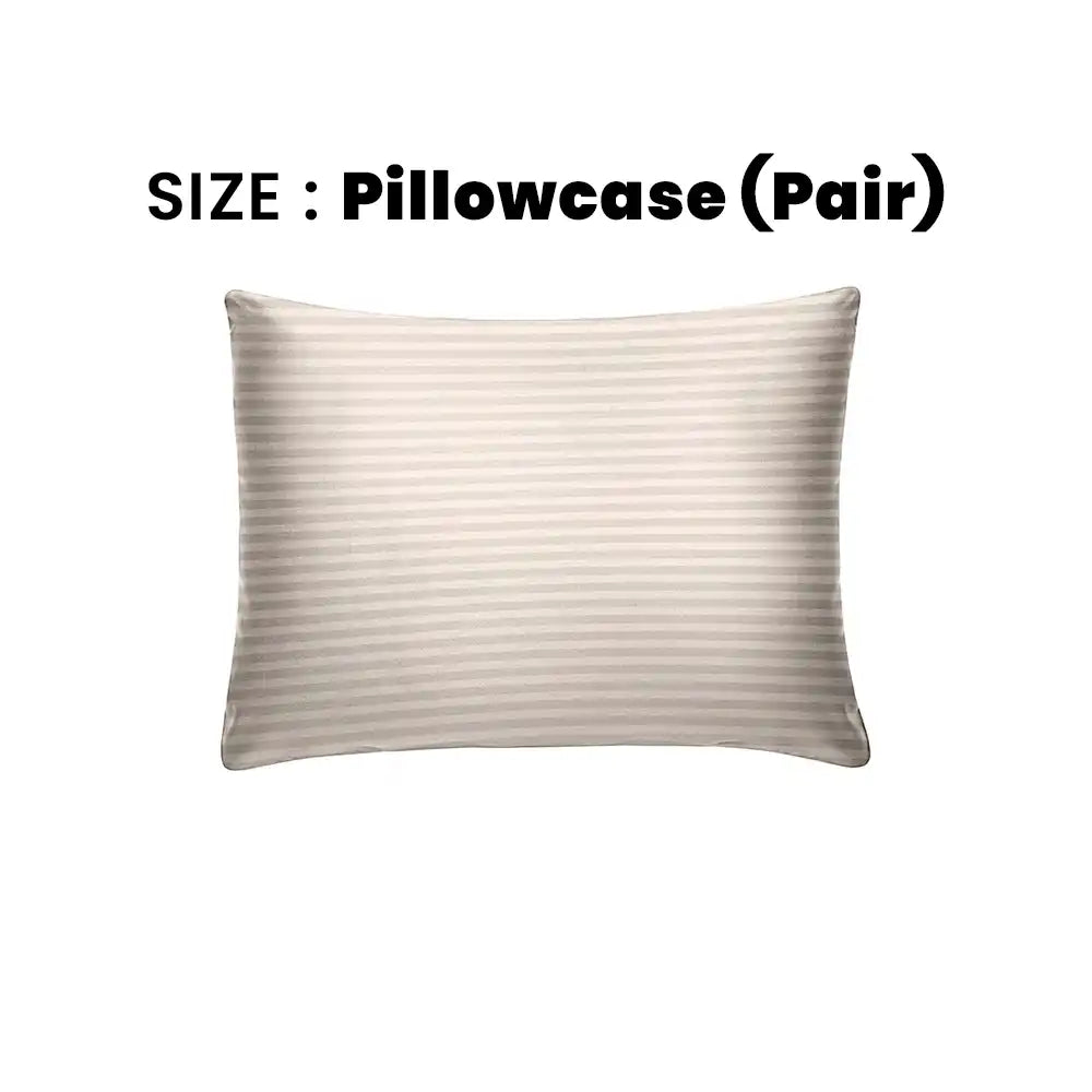 ths zen stripes cotton pillowcase pair pearl