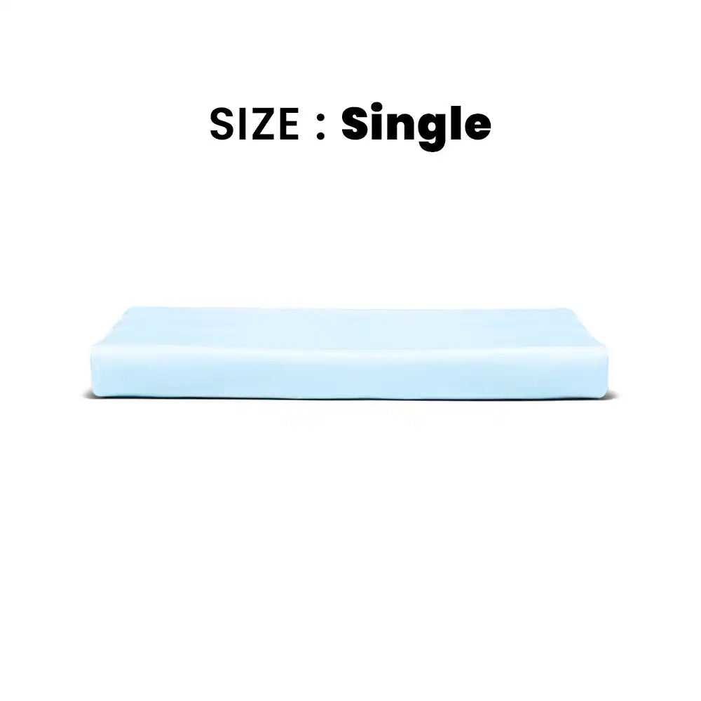 ths giza cotton single flat bed sheet baby blue