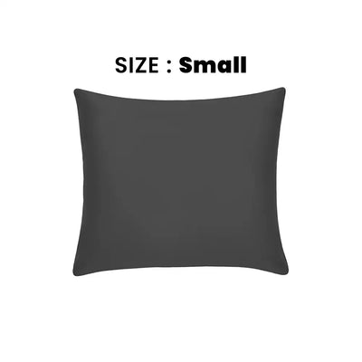 ths giza cotton small cushion cover charcoal grey