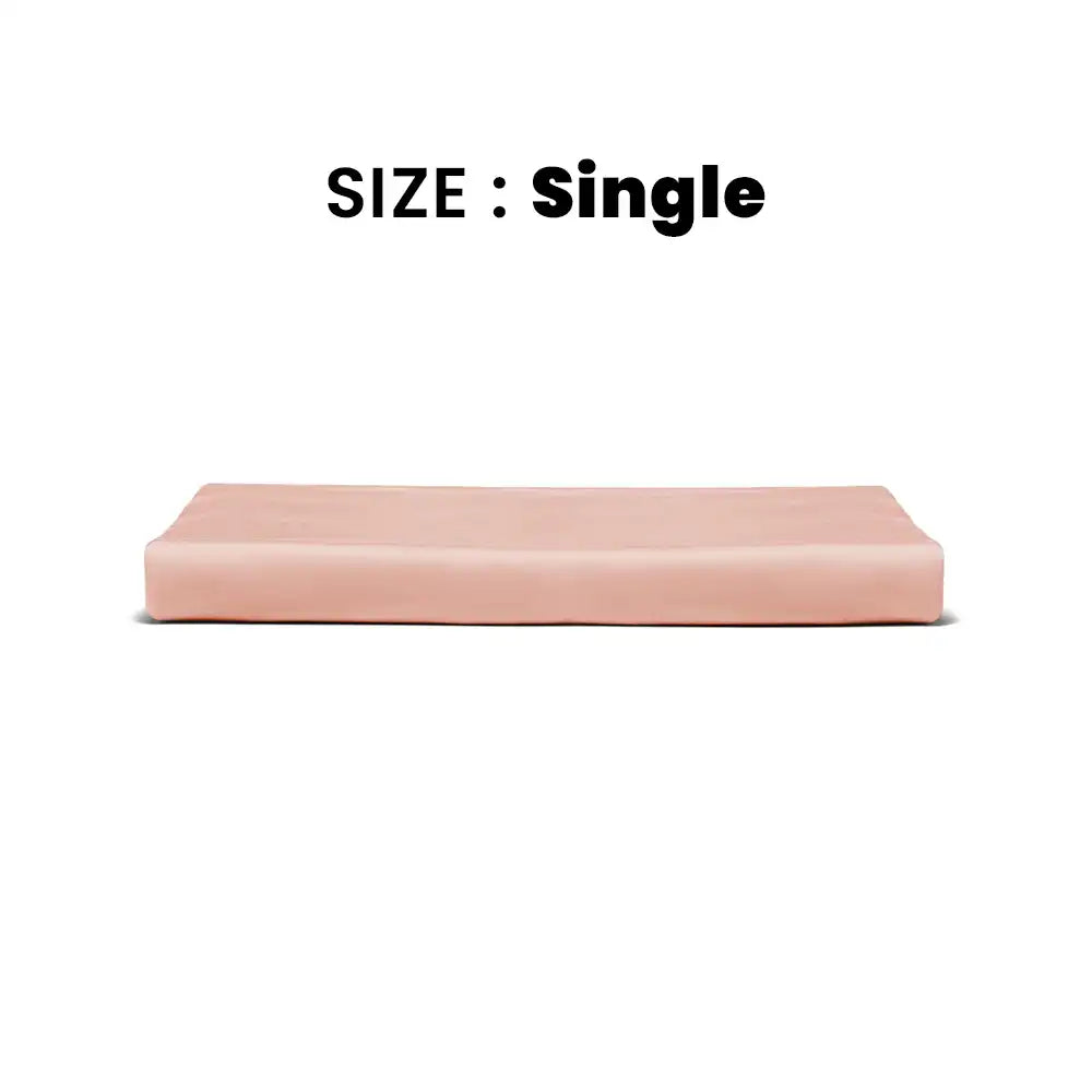 ths giza cotton single flat bed sheet pastel pink