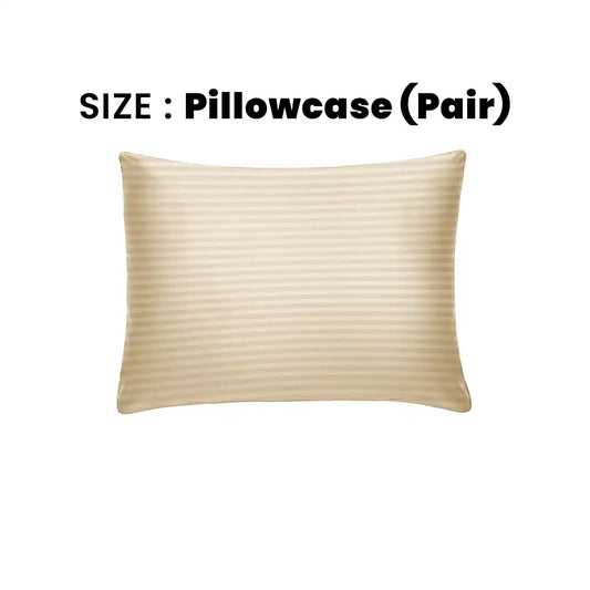 ths zen stripes cotton pillowcase pair beige