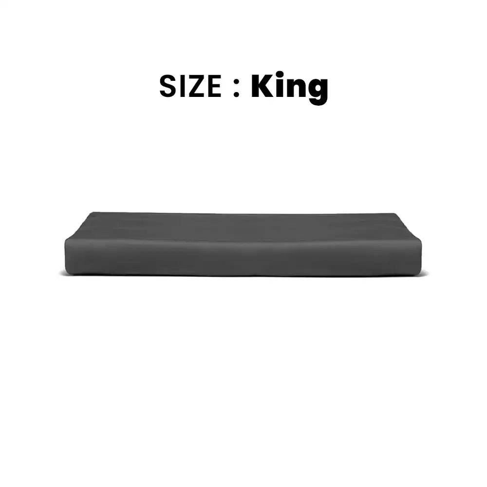 ths giza cotton king flat bed sheet charcoal grey