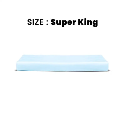 ths giza cotton super king flat bed sheet baby blue