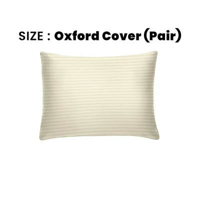 ths zen stripes cotton oxford pillow cover pair ivory