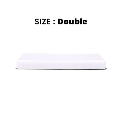 ths giza cotton double flat bed sheet white