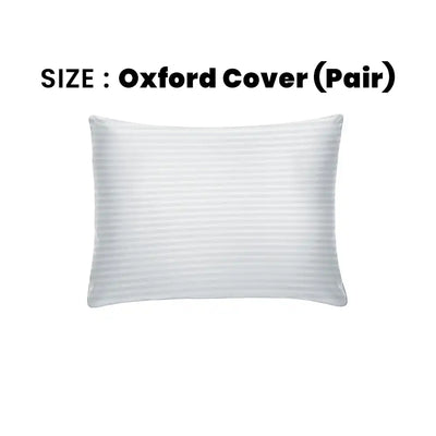 ths zen stripes cotton oxford pillow cover pair silver grey