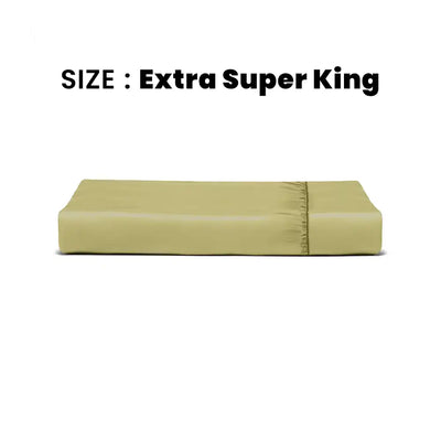 ths giza cotton extra super king fitted bed sheet sage green