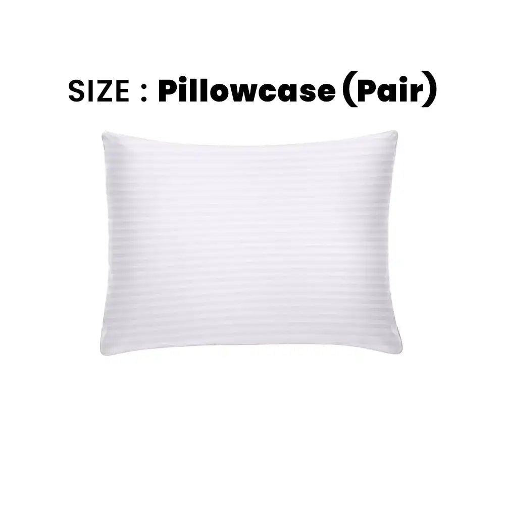 ths zen stripes cotton pillowcase pair white