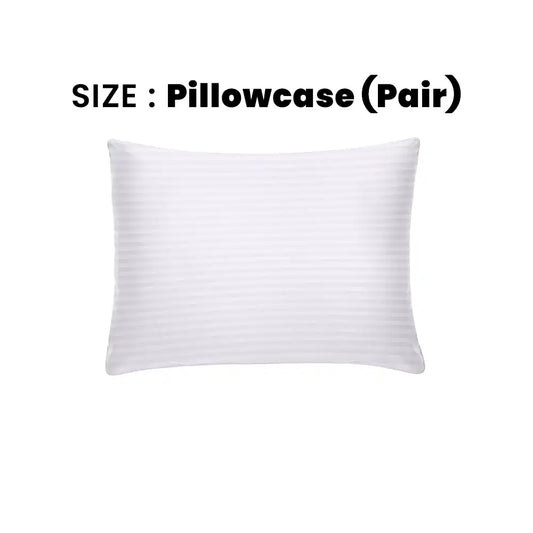 ths zen stripes cotton pillowcase pair white