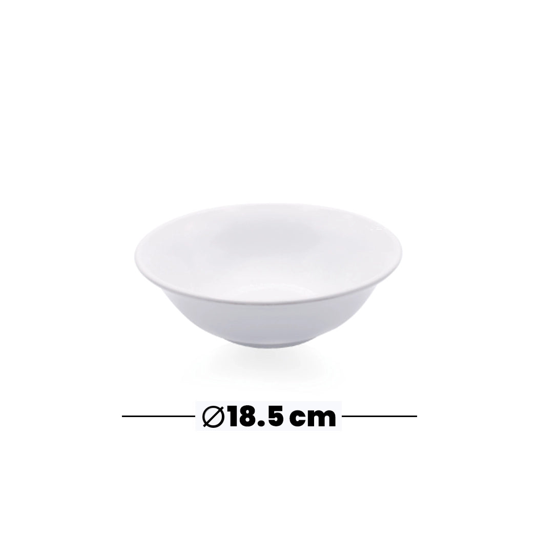 Tribeca Polycarbonate White Soup Bowl 18.5 Cm, BOX QUANTITY 36 PCS