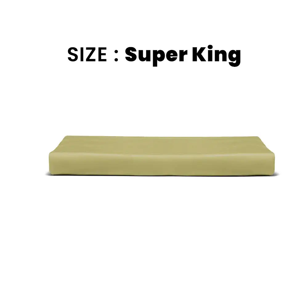 ths giza cotton super king flat bed sheet sage green