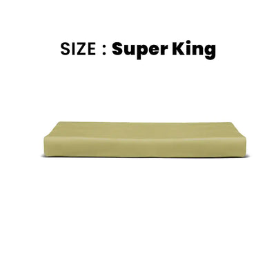 ths giza cotton super king flat bed sheet sage green