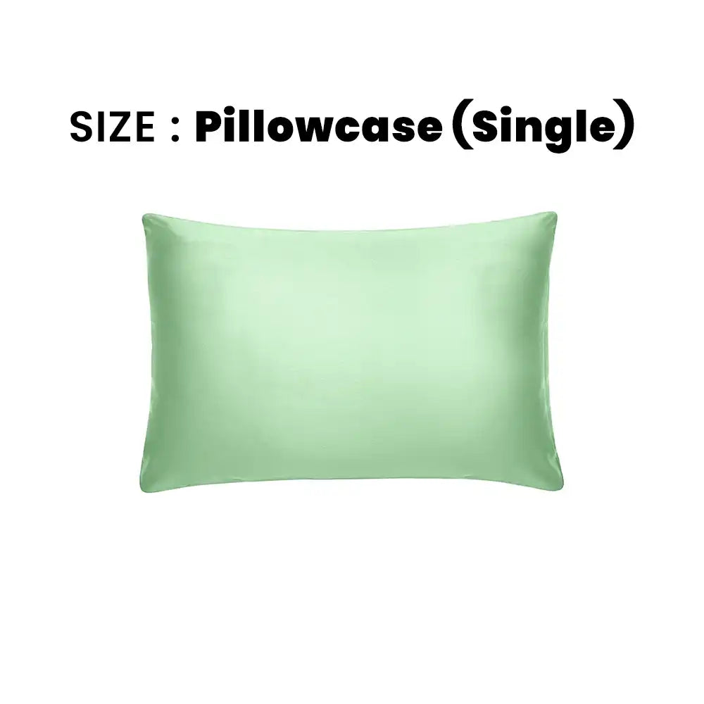 ths giza cotton single pillowcase sage green