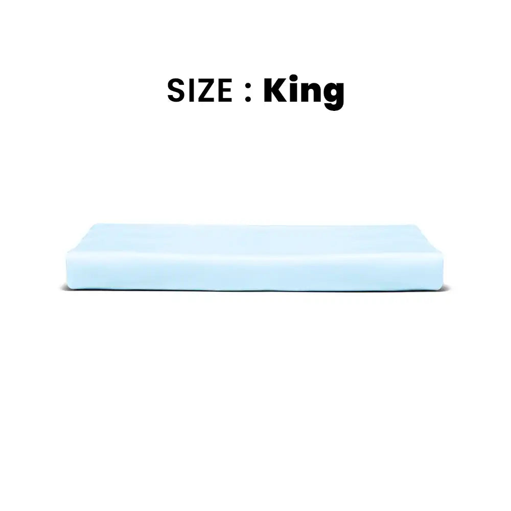 ths giza cotton king flat bed sheet baby blue