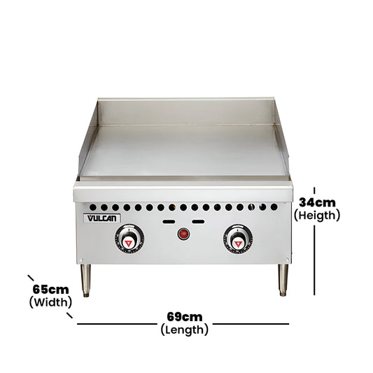 Vulcan VCRG24-T Thermostatic Gas Griddle, 65 x 69 x 34 cm