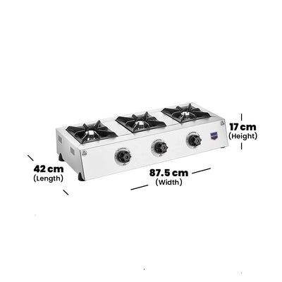 remta countertop 3 gas burner 4600 w