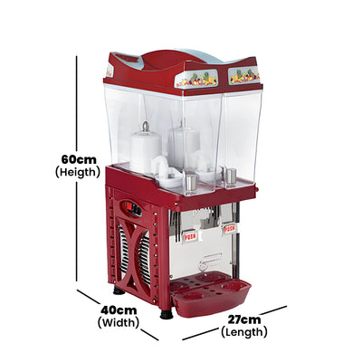 Cofrimell MiniCapri 2S Juice Dispenser Red, 2 x 5 L, 280 W, 27 x 40 x 60 cm