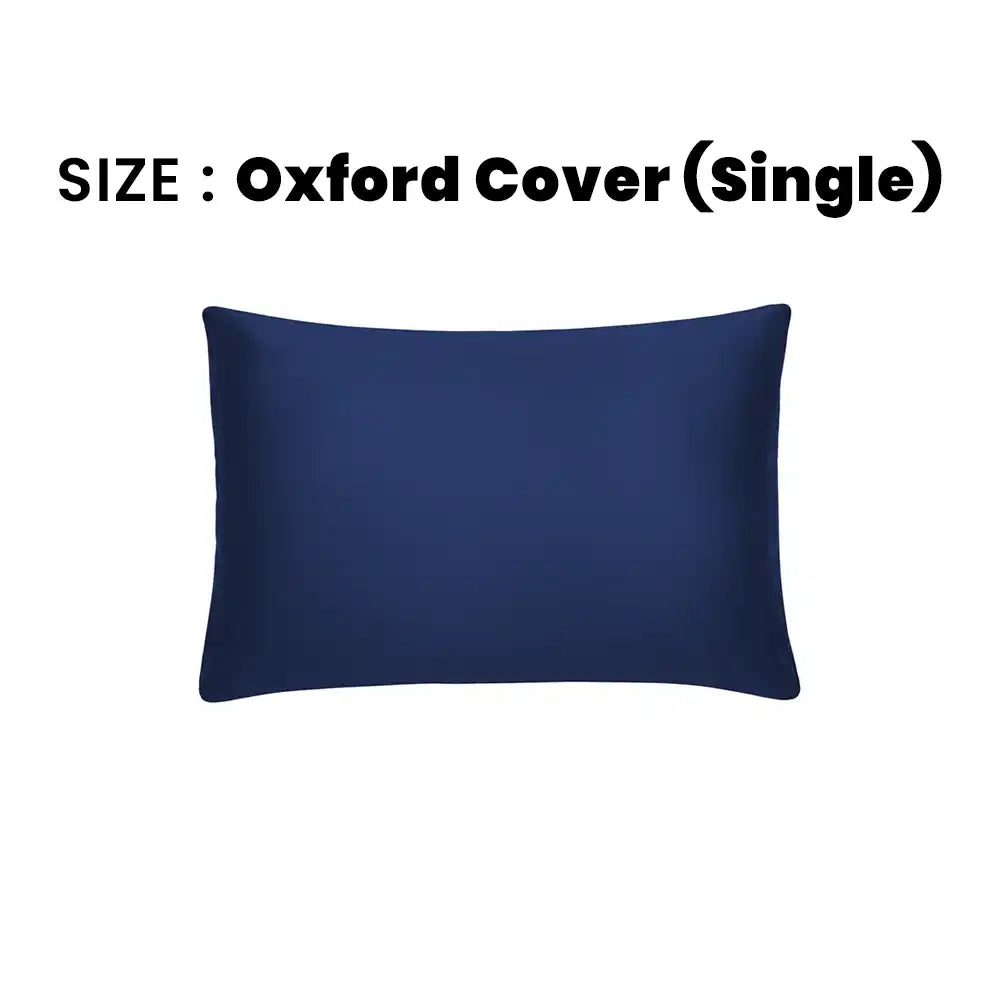 ths giza cotton single oxford pillow cover indigo blue