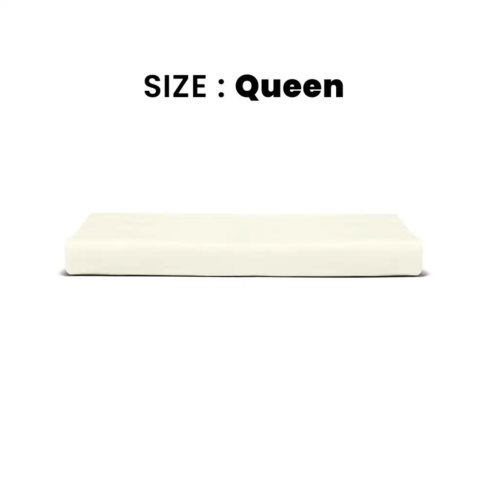 ths giza cotton queen flat bed sheet ivory