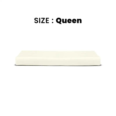 ths giza cotton queen flat bed sheet ivory