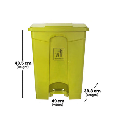 THS AF07330 Yellow Garbage Pedal Bin 30L