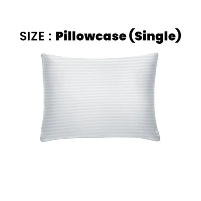 ths zen stripes single cotton pillowcase silver grey