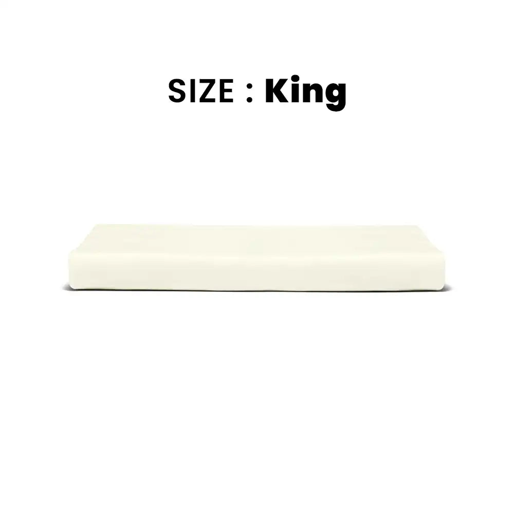 ths giza cotton king flat bed sheet ivory