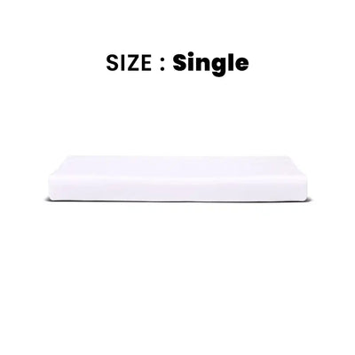 ths giza cotton single flat bed sheet white