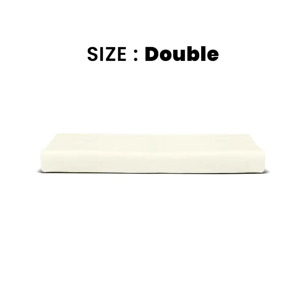 ths giza cotton double flat bed sheet ivory