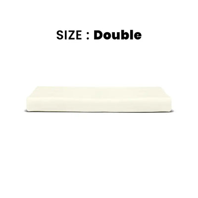 ths giza cotton double flat bed sheet ivory