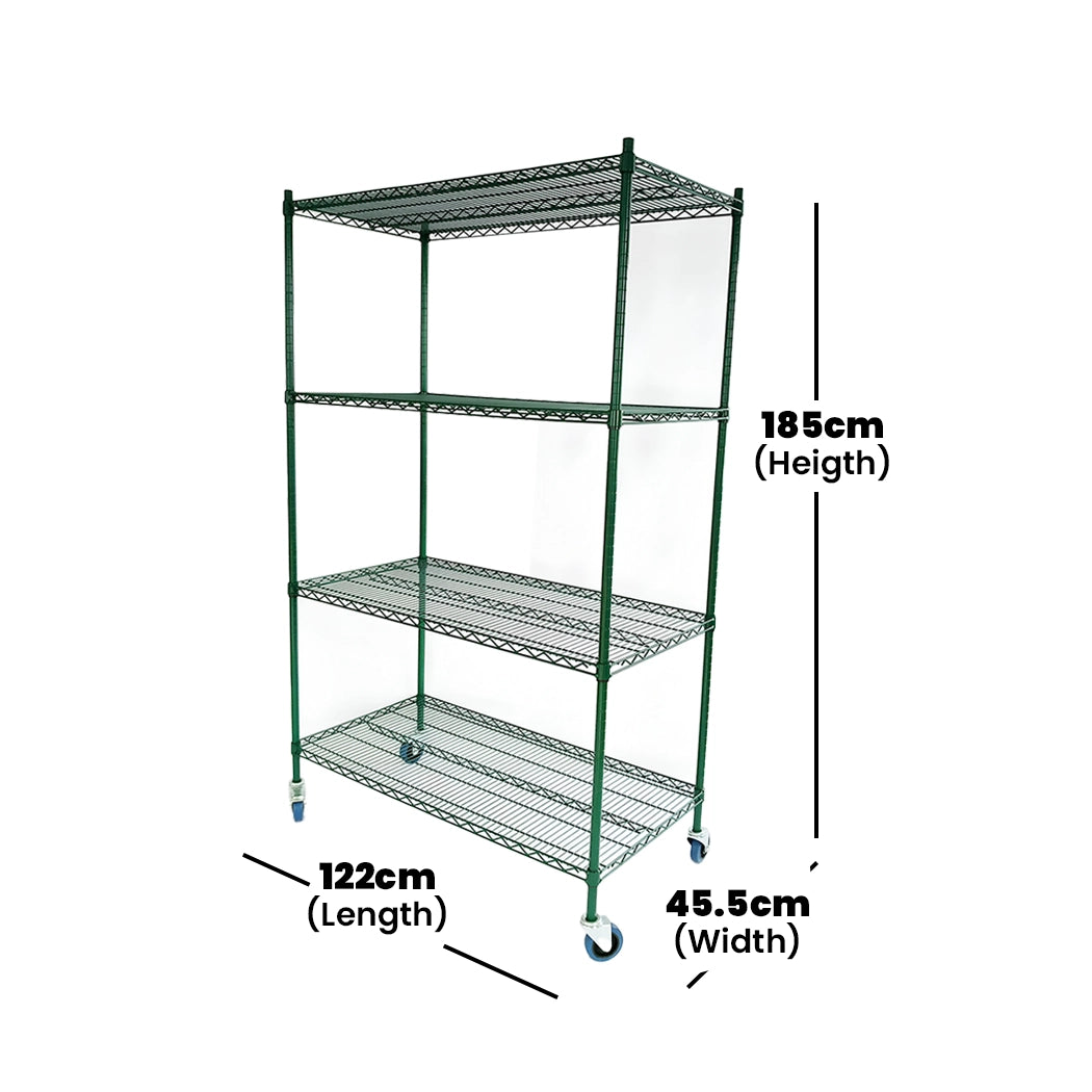 Casifit 1848pew Epoxy Wire Shelving Unit, 122 x 45.5 x 185 cm