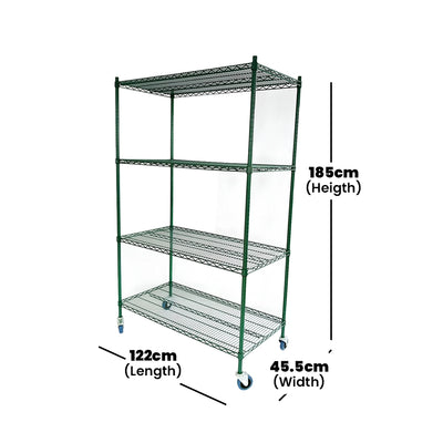 Casifit 1848pew Epoxy Wire Shelving Unit, 122 x 45.5 x 185 cm