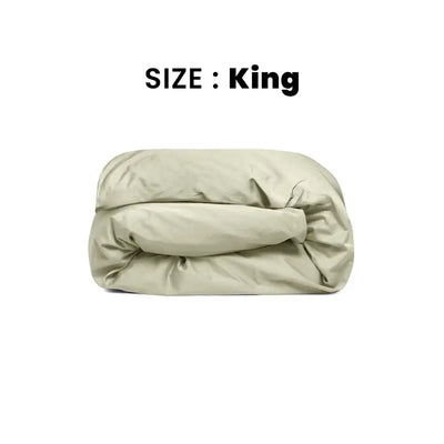 ths giza cotton king duvet cover silver green