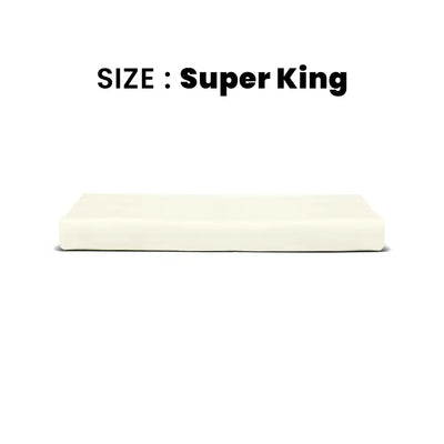 ths giza cotton super king flat bed sheet ivory