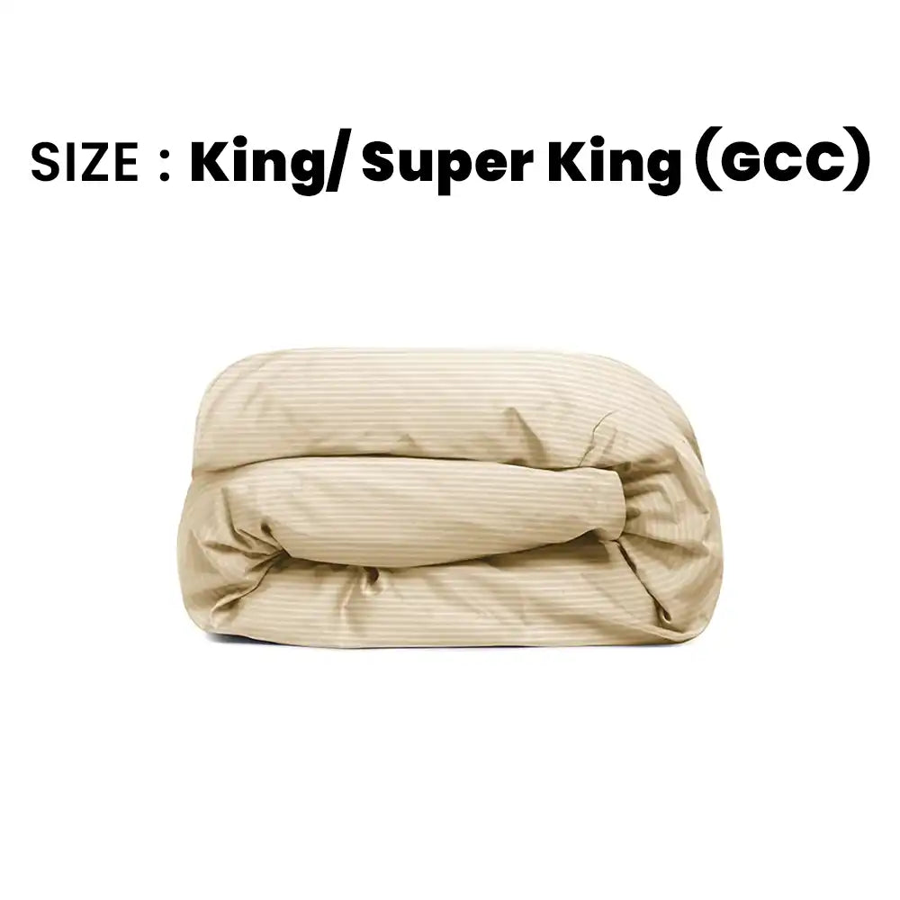 ths zen stripes king super king duvet cover beige