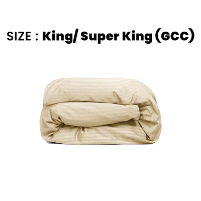 ths zen stripes king super king duvet cover beige