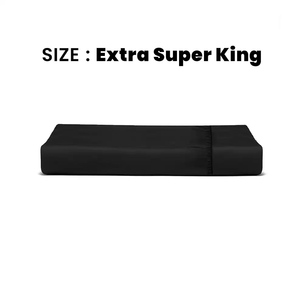 ths giza cotton extra super king fitted bed sheet onyx