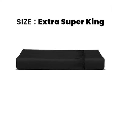 ths giza cotton extra super king fitted bed sheet onyx