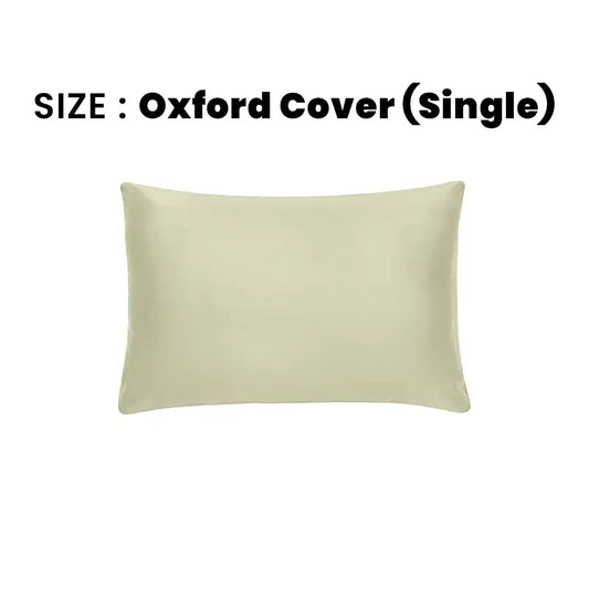 ths giza cotton single oxford pillow cover silver green