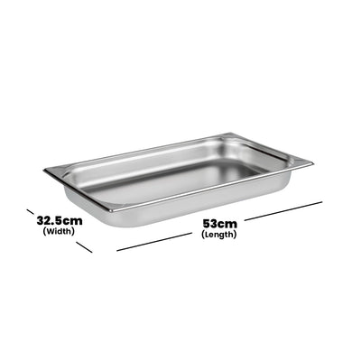 Viraj Stainless Steel GN  1/1 Pan, Height 6.5CM