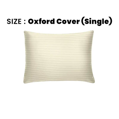 ths zen stripes single cotton oxford pillow cover ivory