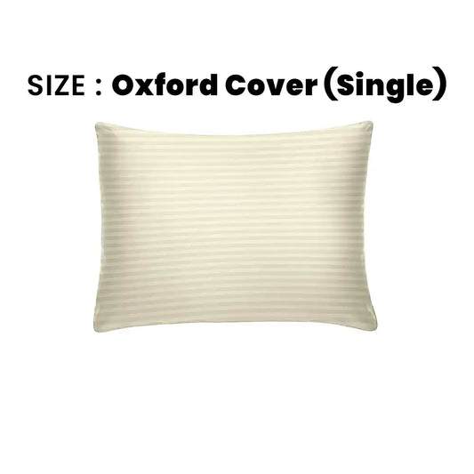 ths zen stripes single cotton oxford pillow cover ivory