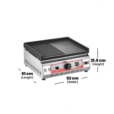 remta gas casting grill 50 cm 3800 w